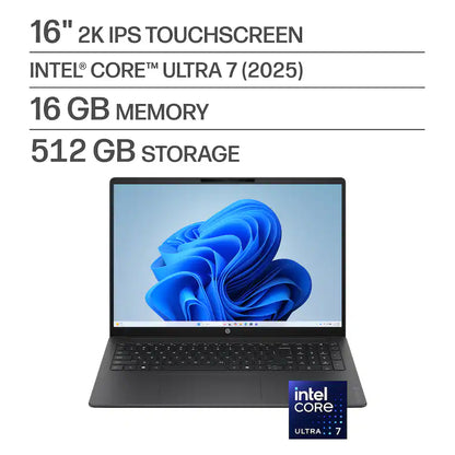 HP - OmniBook 3 16" 2K Touchscreen Laptop - Intel Core Ultra 7 (2025) - 16GB Memory - 512GB SSD - Mica Silver