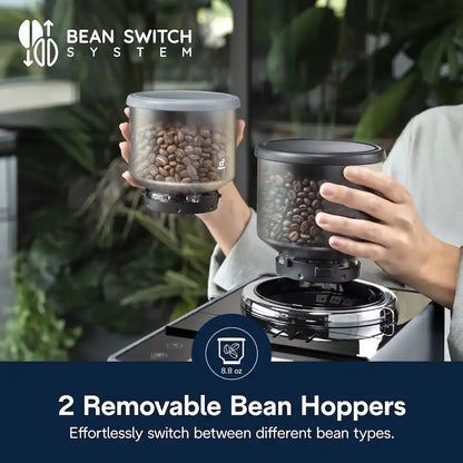 De'Longhi - Rivelia Fully Automatic Espresso Machine, Integrated Grinder, 2 Removable Bean Hoppers, Automatic Milk Frother - Pebble Gray