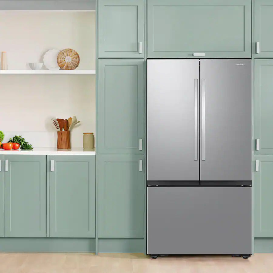 Samsung - 36 in. Wide 32 cu. ft. 3-Door French Door Smart Refrigerator with Dual Auto Ice Maker - Stainless Steel