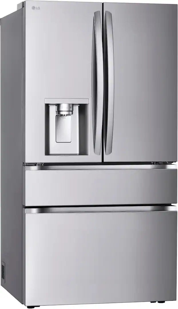 LG - 36-in Wide Standard-Depth MAX 28.6 Cu. Ft. 4-Door French Door Smart Refrigerator with Full-Convert Drawer - Stainless Steel