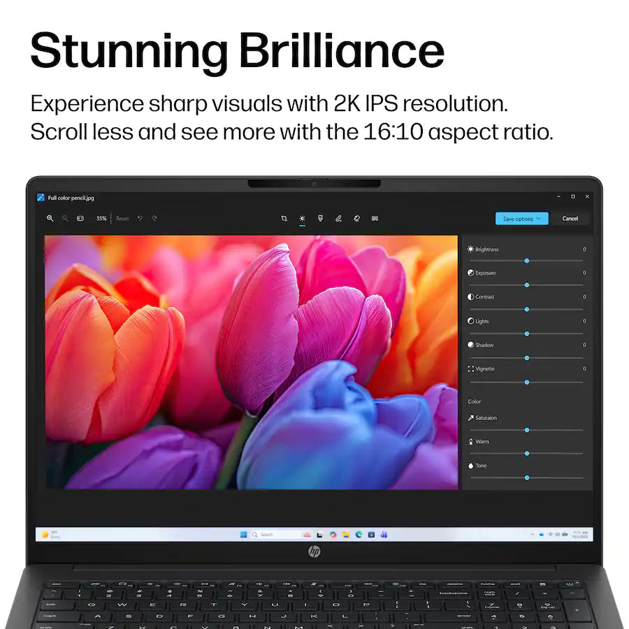 HP - OmniBook 3 16" 2K Touchscreen Laptop - Intel Core Ultra 7 (2025) - 16GB Memory - 512GB SSD - Mica Silver