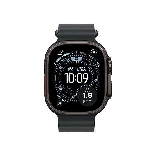 Apple Watch Ultra 3 (GPS+Cellular) 49mm Titanium Case with Black Ocean Band - Black