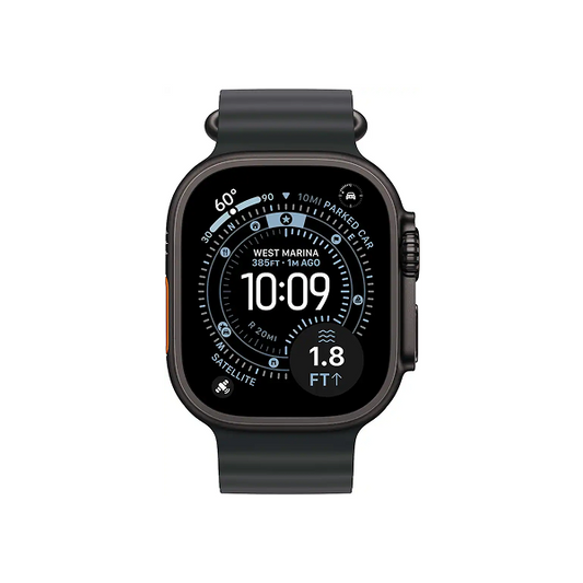 Apple Watch Ultra 3 (GPS+Cellular) 49mm Titanium Case with Black Ocean Band - Black