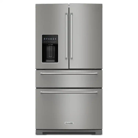 KitchenAid - 36 in. Wide 26 cu. ft. Multi-Door French Door Refrigerator with Platinum Interior - Stainless Steel