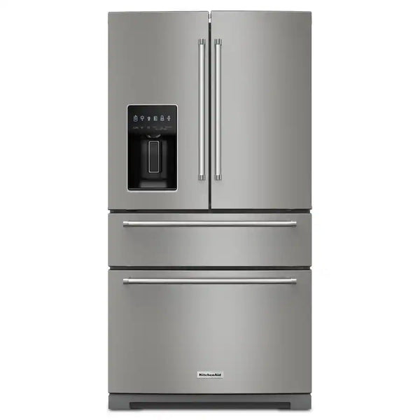 KitchenAid - 36 in. Wide 26 cu. ft. Multi-Door French Door Refrigerator with Platinum Interior - Stainless Steel